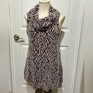 Vivian Shyu Cozy Wool/Acrylic Blend Cowl Neck Sleeveless Sweater Mini Dress